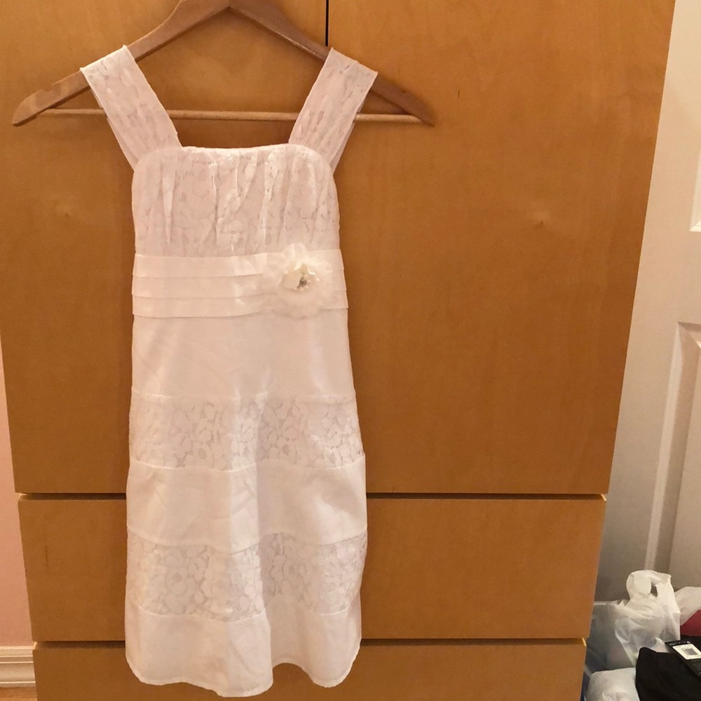 2/$20 My Michelle Girls Sz 10 white party dress - Picture 1 of 2